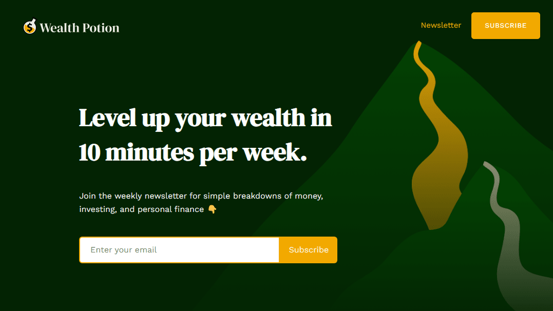Wealth Potion website preview