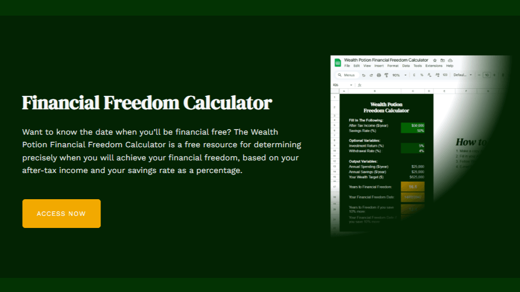 Wealth Potion website preview